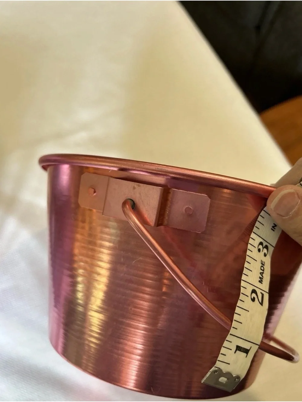 MCM atomic era anodized aluminum buckets with handles set of 3